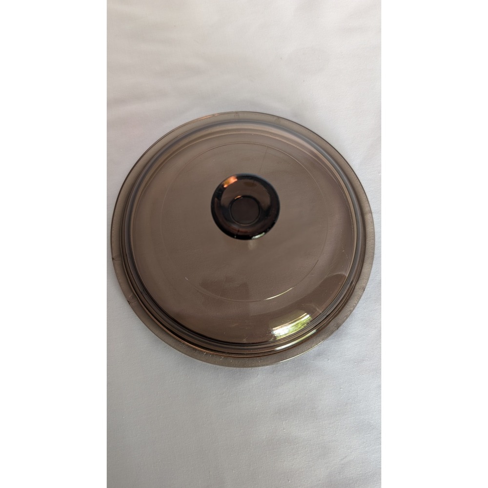 Pyrex Visions V-1-C Amber Glass Lid Replacement 6 Inch Round Visionware Cover